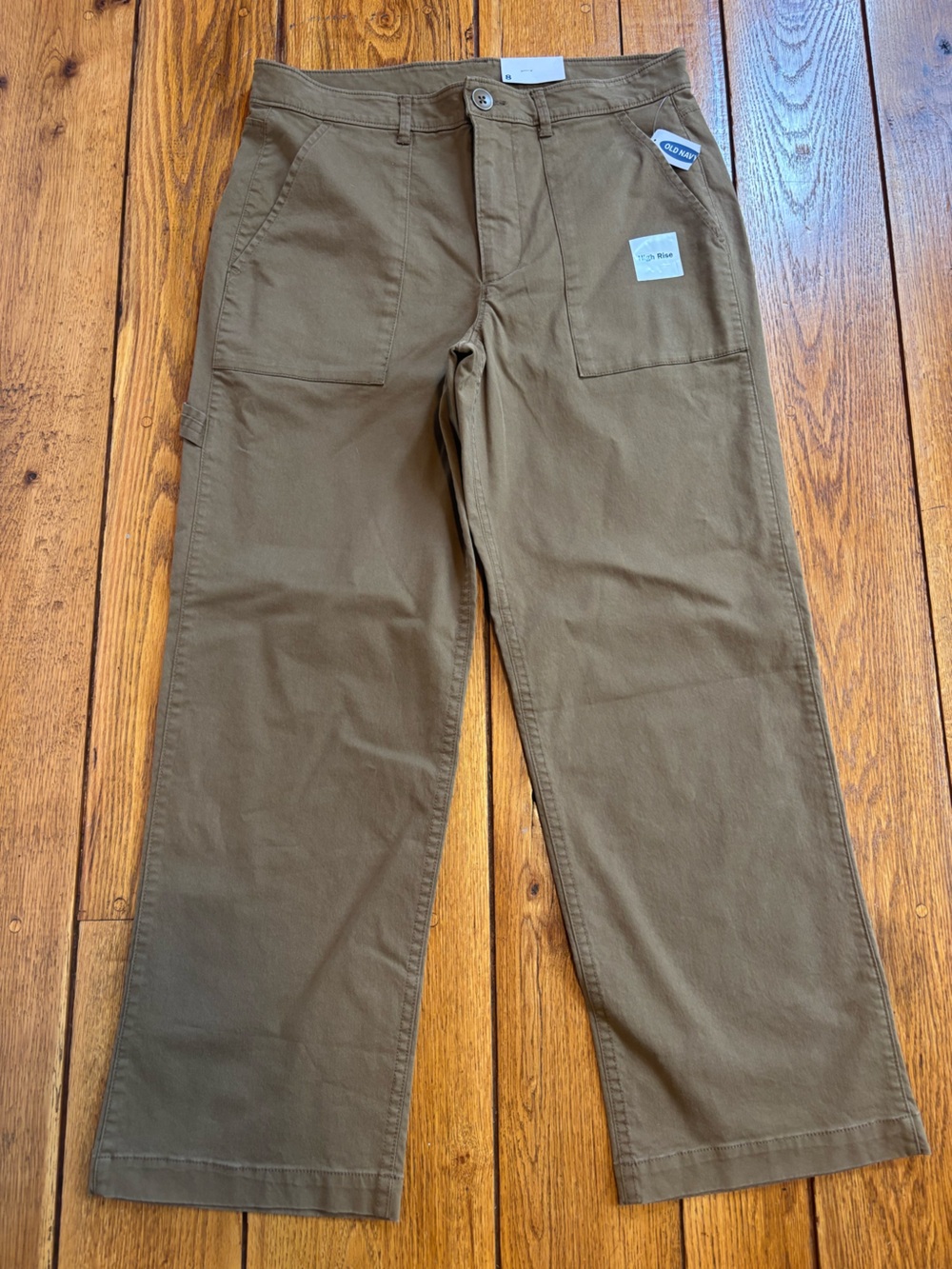 Old Navy Olive Brown Wide-Leg Utility Trousers